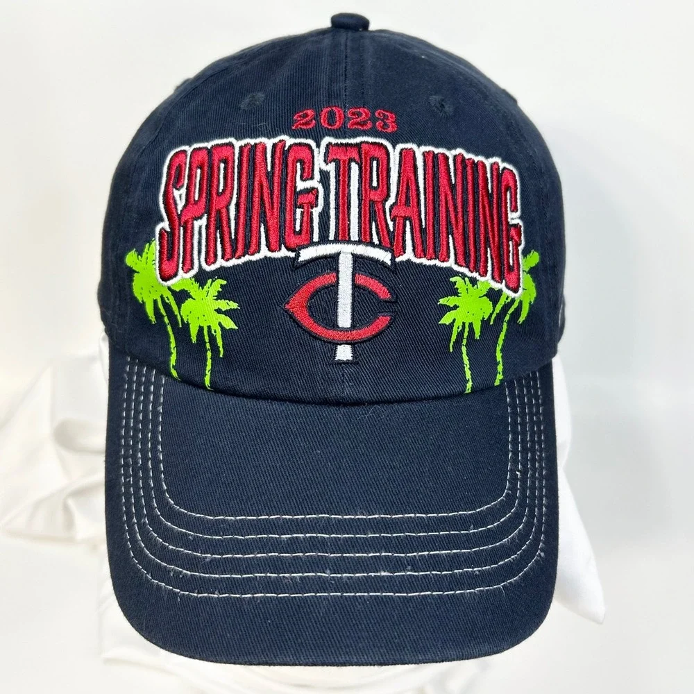 MINNESOTA TWINS 2023 Spring Training Youth Baseball Hat MLB Navy Blue Cotton